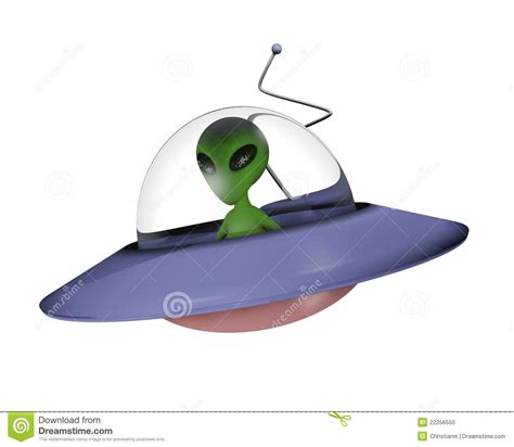 Toon Alien On Spaceship Stock Illustration Illustration