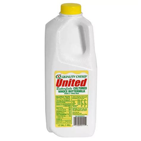 United Dairy Whole Buttermilk Half Gal Sams Club