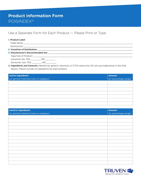 Free 14 Product Information Forms In Ms Word Pdf Excel