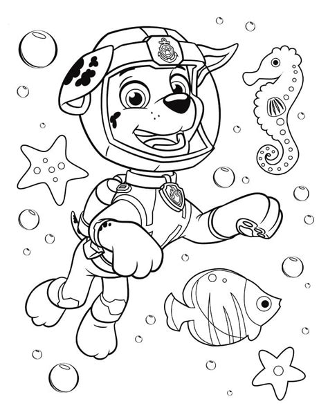 Marshall In Paw Patrol Coloring Page Download Print Or Color Online