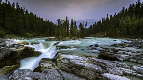 Jasper National Park Alberta Canada Sunwapta Falls Photo Landscape