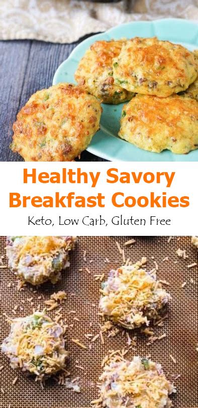 Healthy Savory Breakfast Cookies Keto Low Carb Gluten Free