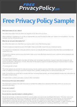 View professional privacy policy templates and generate your own privacy policy. The Importance of Privacy Policy