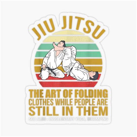 Funny Retro Brazilian Jiu Jitsu Mma Ts For Jiu Jitsu Sticker By