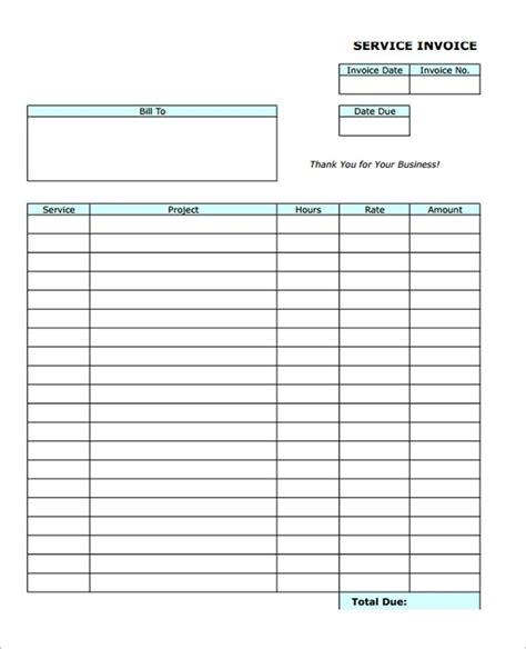 Download a free invoice template for all your contractor needs. 52+ Sample Blank Invoice Templates | Sample Templates
