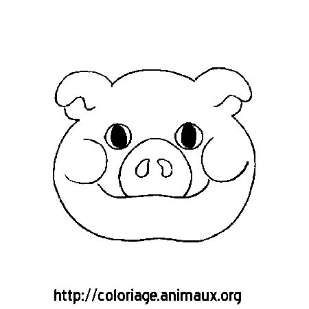 Comment dessiner un cochon facile. COCHON TETE : COLORIAGE COCHON TETE sur COLORIAGE ANIMAUX .org
