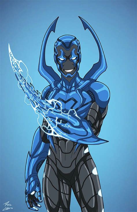 Blue Beetle Dc Comics Art Blue Beetle Superhero Art