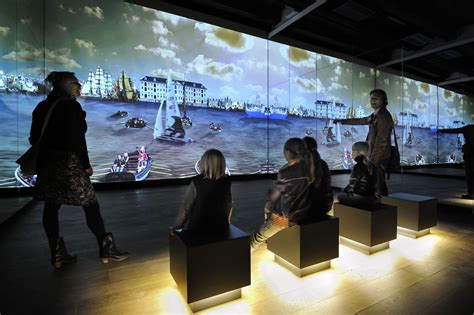 Projection And Mirrored Wall Creates An Immersive Effect Interactive