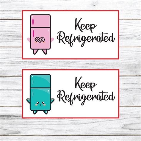 Keep Refrigerated Stickers Keep Refrigerated Labels Cooking Etsy