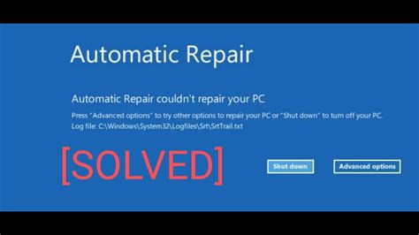 How To Fix Automatic Repair Loop In Windows Startup Repair Couldnt Repair Your Pc