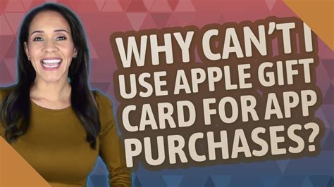 Why Can T I Use Apple Gift Card For App Purchases YouTube