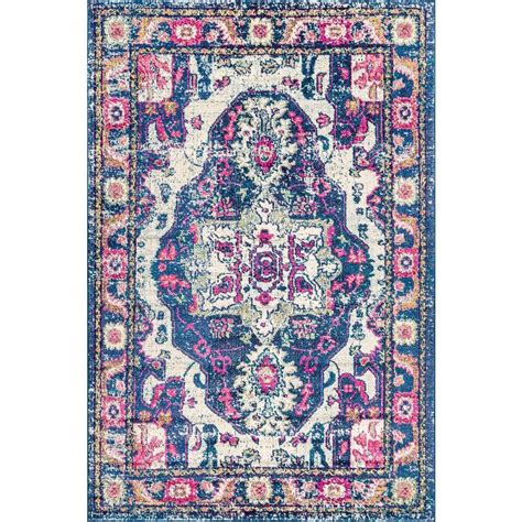 Nuloom Corbett Vintage Medallion Purple 5 Ft X 8 Ft Area Rug Kkcb11d