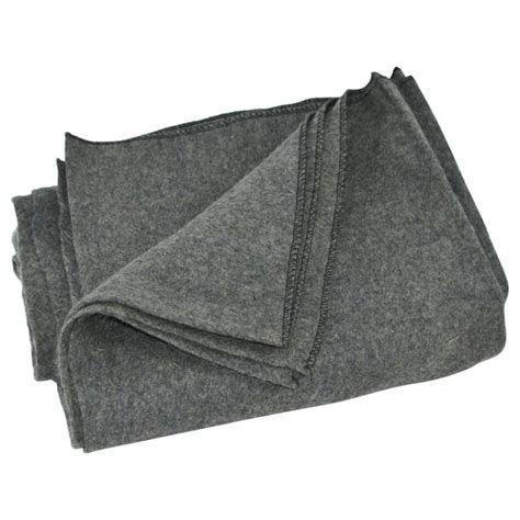 Large Gray Wool Armymilitary Type Blanket Surplus Style Emergency