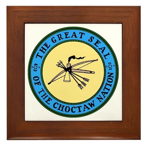 Great Seal Of The Choctaw Framed Tile By Gazebots Cafepress