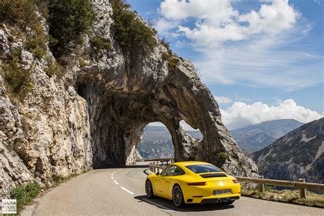 A Beautiful Driving Road For A Yellow Porsche