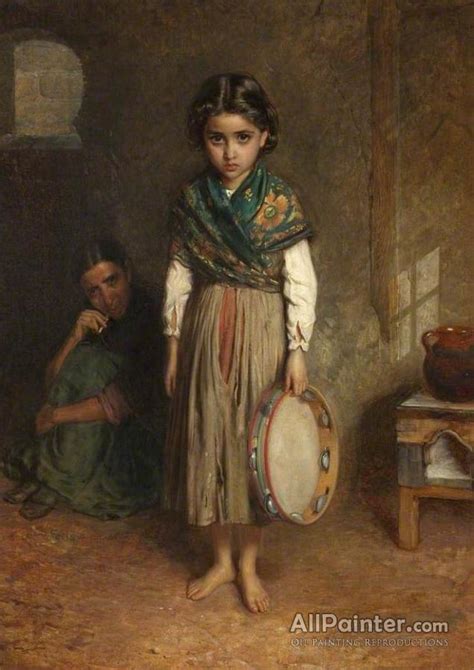 John Bagnold Burgess A Little Spanish Gypsy Oil Painting Reproductions