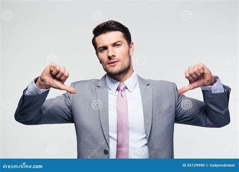 Handsome Businessman Pointing At Herself Stock Photo Image Of