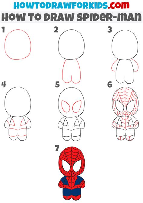 How To Draw Spider Man Easy Drawing Tutorial For Kids
