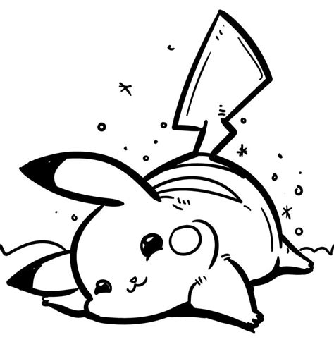 Printable Cute Pikachu Coloring Page Free Printable Coloring Pages