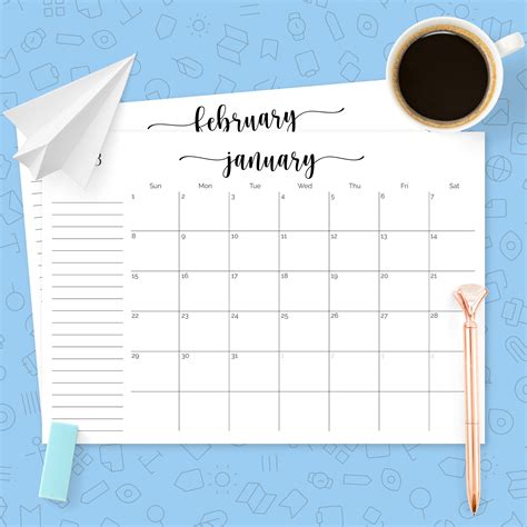 Printable Blank Monthly Calendars Activity Shelter Download Printable