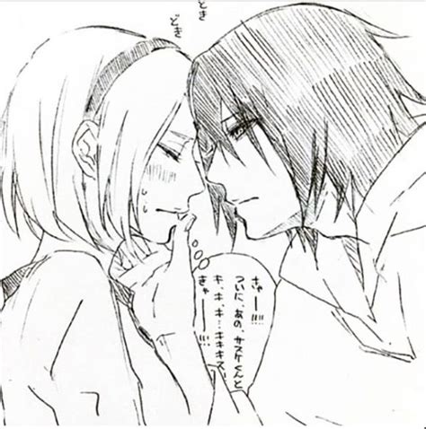 Now Kiss Sakura And Sasuke Sketch I Like Sasusaku Sakura And