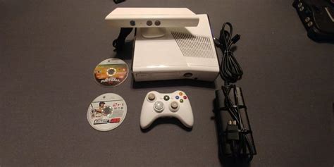 Microsoft Xbox 360 S 4gb White Console 1439 Complete System With Kinect 2 Games Kinect Xbox