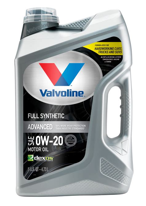 Valvoline Advanced Full Synthetic Sae 0w 20 Motor Oil Easy Pour 5