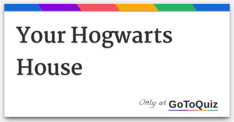 Your Hogwarts House