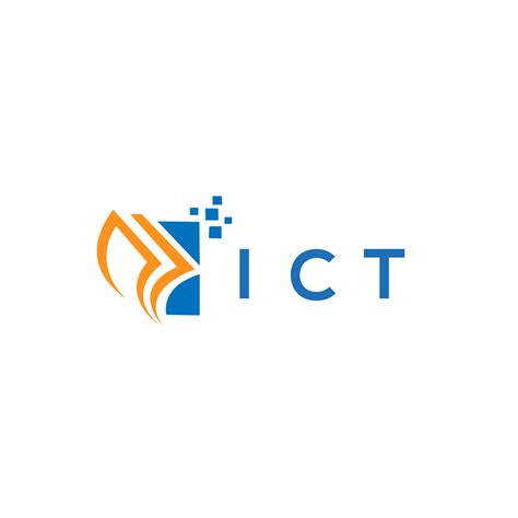 Ict Credit Repair Accounting Logo Design On White Background Ict