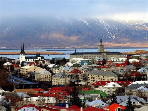 Skyline City Iceland Reykjavík Arctic Pacific