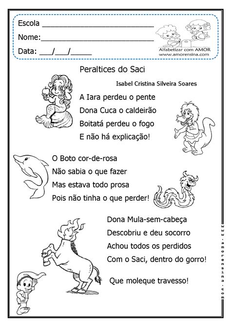 Atividade Sobre O Folclore Brasileiro Educa