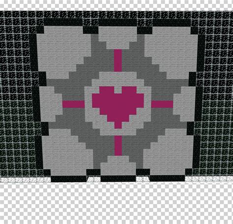 Portal 2 Pixel Art Square Sprite White Sprite Purple White