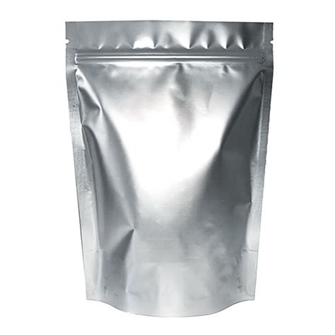 50 Pcs 12 Oz Reuseable Foil Silver Ziplock Stand Up Bags Coffee Candy