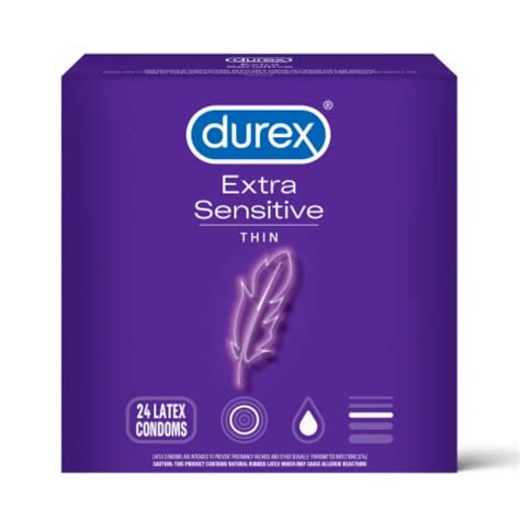 Durex Extra Sensitive Lubricated Thin Latex Condoms 24 Ct Fred Meyer