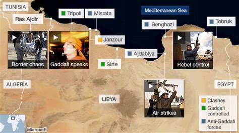 Libya Correspondents Map Bbc News
