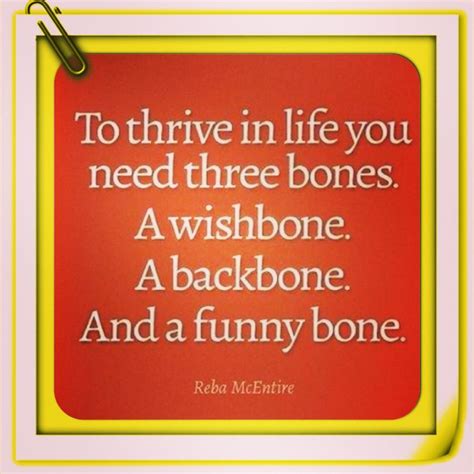To Thrive In Life You Need 3 Bones A Wishbone Backbone Funny Bone