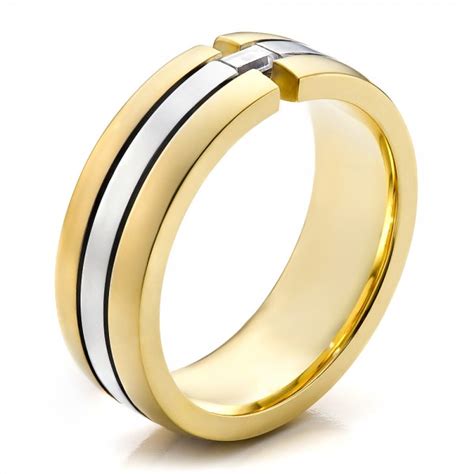 All measurements are approximate and may vary slightly from the listed dimensions. Men's Two-Tone Gold and Diamond Wedding Band #100146 ...