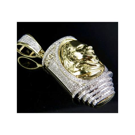 Jewelry Unlimited 10k Yellow Gold Genuine Diamond 100 Dollar Bill