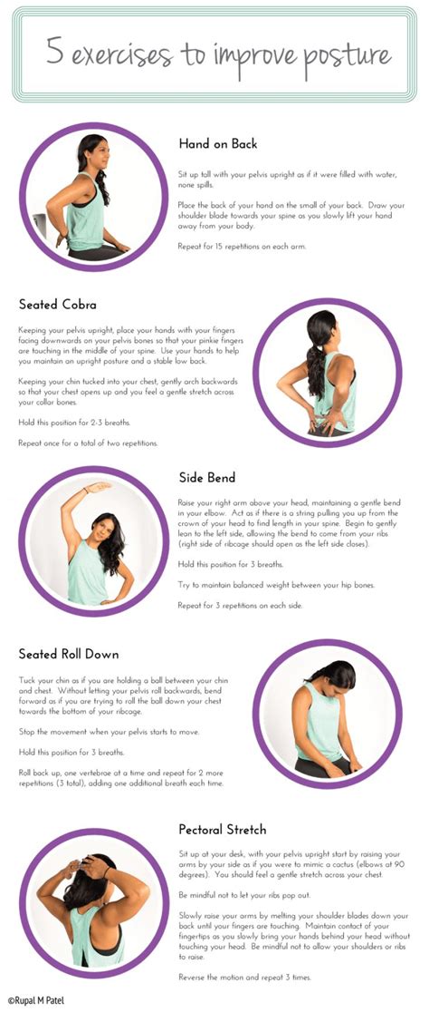 5 Exercises To Improve Your Posture Infographic