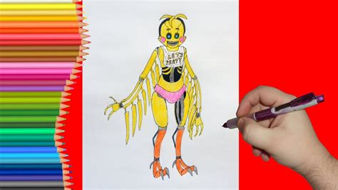 How To Draw Drawkill Toy Chica Fnaf Как нарисовать Дравкил Той Чику
