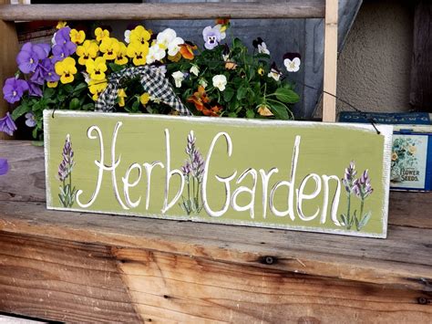 Herb Garden Signgarden Tgarden Signrustic Sign Woodoutdoor