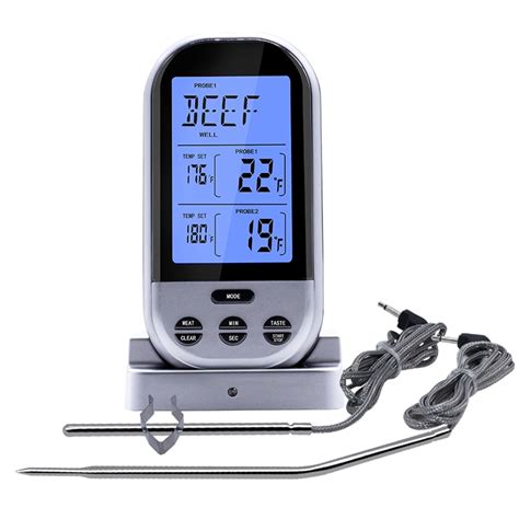 Braveheart Wireless Remote Temperature Gauge Digital Meat Thermometer