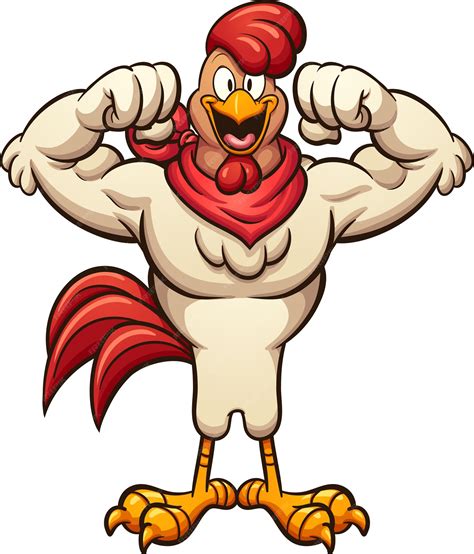 Premium Vector Strong Rooster