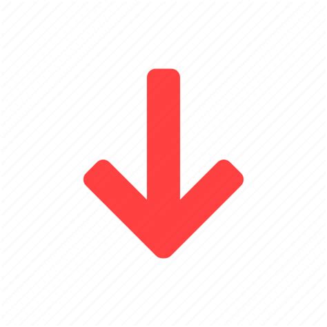 Red Down Arrow Icon Png