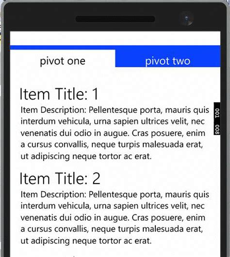Custom Pivot Header with Animation - Windows Platform ...