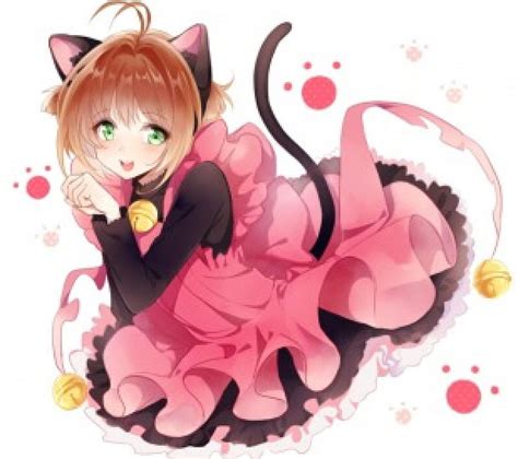 Kinomoto Sakura Pretty Dress Neko Bonito Sweet Anime Beauty Art