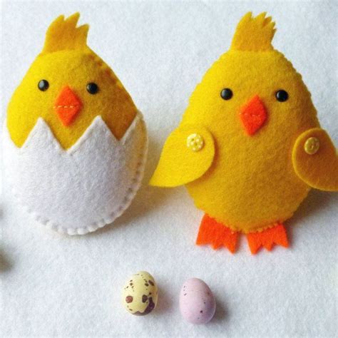 Felt Hen And Easter Chicks Pdf Sewing Patterns Set Of Two Etsy España