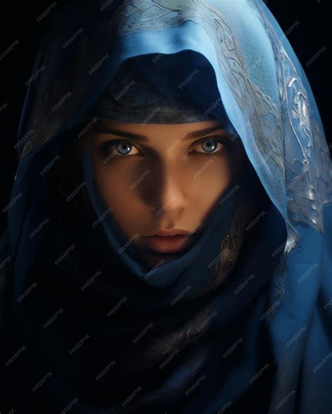 Premium Ai Image Portrait An Muslim Woman Warrior In Hijab And Veil