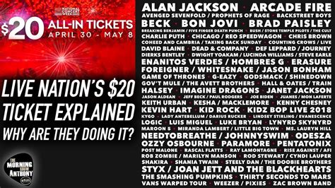 Live Nation S 20 All In Ticket Explained YouTube