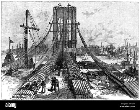 Brooklyn Suspension Bridge New York Designed And Built By John Augustus Roebling 1806 1869